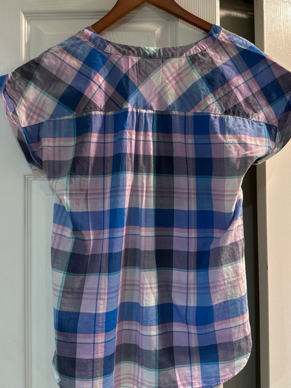 Talbots Blue and Pink Plaid Shirt - Picture 2 of 3